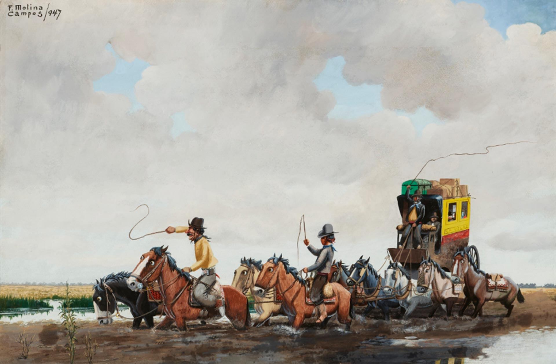 Los cuadros de Molina Campos reflejan la vida rural en su cotidianeidad