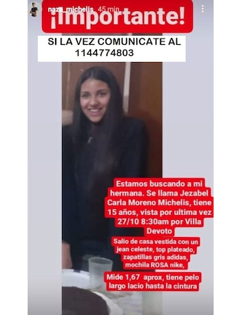 Al momento de la desaparición