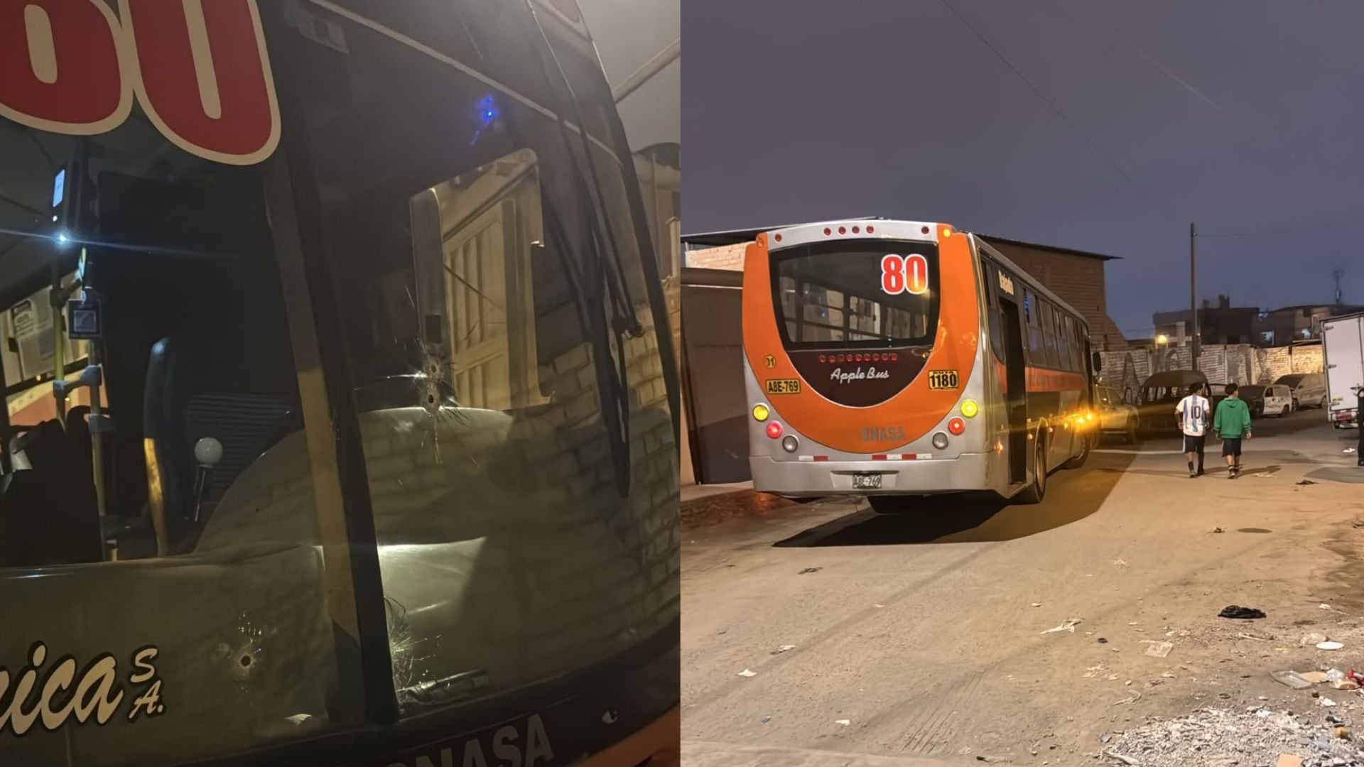 Un chofer herido tras ataque armado a bus en Lima