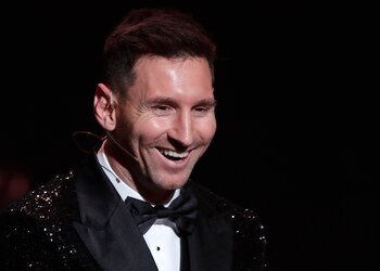 Soccer Football - The Ballon d'Or Awards - Theatre du Chatelet, Paris, France - November 29, 2021 Paris St Germain's Lionel Messi during the awards REUTERS/Benoit Tessier