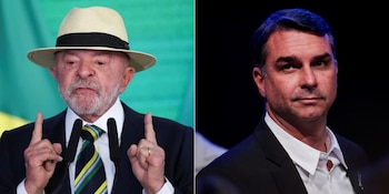 Luiz Inácio Lula da Silva y el senador Flávio Bolsonaro, principales candidatos a la Presidencia de Brasil, encaran la recta final de la campaña electoral (REUTERS)