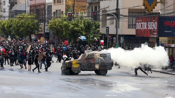 Choques durante manifestaciones en Chile