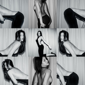 La sensual producción de fotos de Emilia Mernes