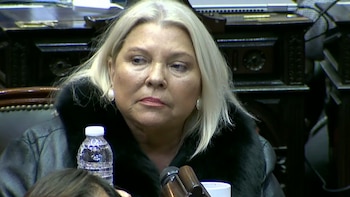 Elisa Carrió en la sesión