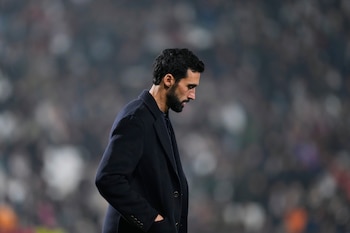 El técnico del Real Madrid, Alvaro Arbeloa. (AP Foto/José Bretón)