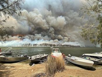 Imagen de los incendios en