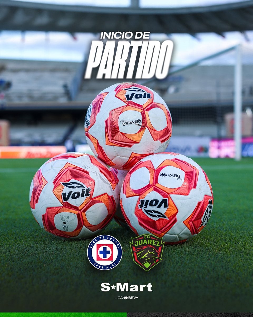 A partida entre Cruz Azul e Juárez começa no Estádio Olímpico da Universidade. Conta de imagem para x @fcjuíncial.