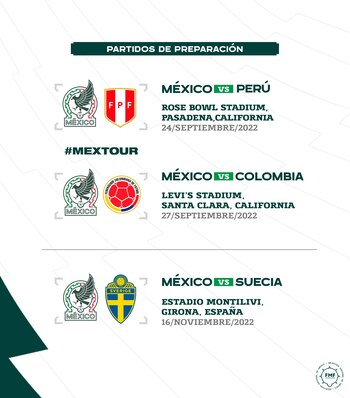 Selección Mexicana, partidos amistosos previos