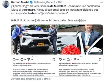 Publicación con crítica al personero