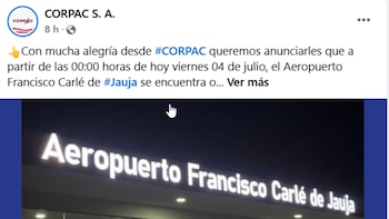 Corpac celebra reapertura del aeropuerto