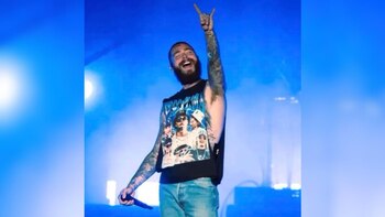 El rapero se presentó por