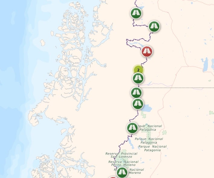 La situación es distinta en las provincias de Chubut y Santa Cruz en donde la mayoría de los pasos fronterizos se encuentran habilitados, no así en Río Negro (Argentina.gob.ar)