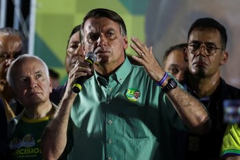 Jair Bolsonaro en un acto