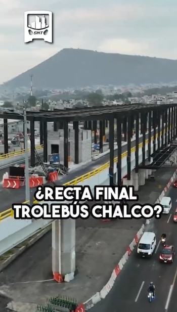 É assim que o Trólebus Chalco está progredindo (X/ @SntVTC)