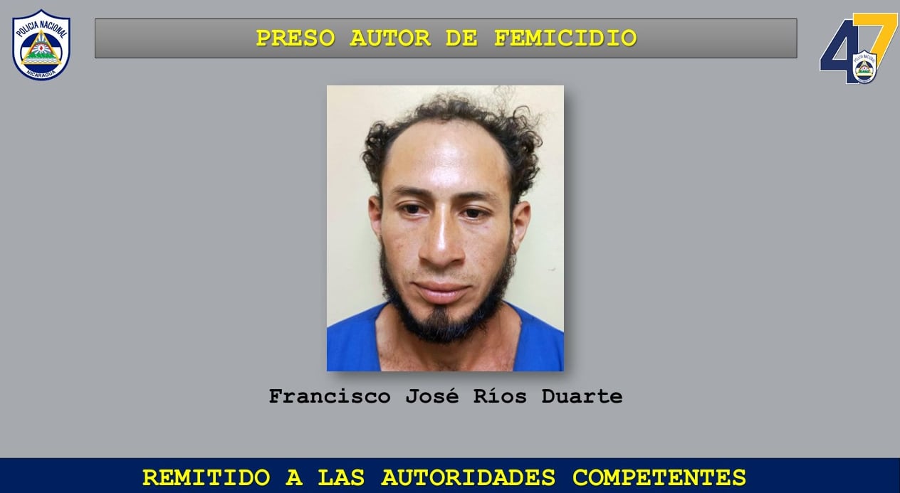 Francisco José Ríos Duarte, señalado por la Policía Nacional como el autor del feminicidio de Maricela Duarte García.