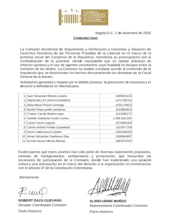 La misiva sostiene que los