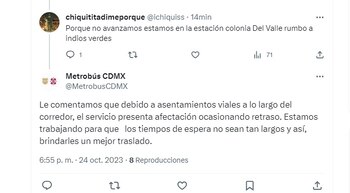 Así se encuentra el servicio