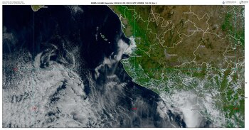 Imágen 2:GOES-16 ABI, GEOCOLOR 13:31