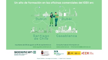 SODERCAN convoca becas de internacionalización en Dubái, Dublín, Casablanca y Santiago de Chile