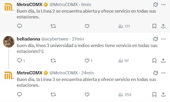 (Crédito: X |@MetroCDMX)