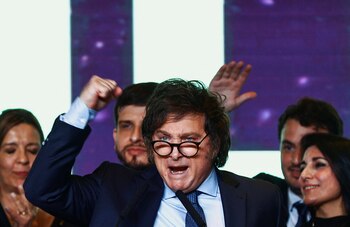 El candidato presidencial por La Libertad Avanza, Javier Milei (Reuters)