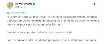 Iris Marín señaló que la