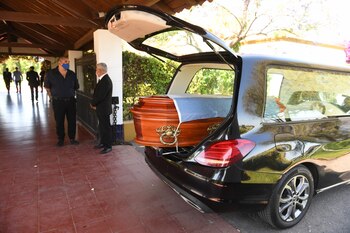 Los restos fueron trasladados ayer