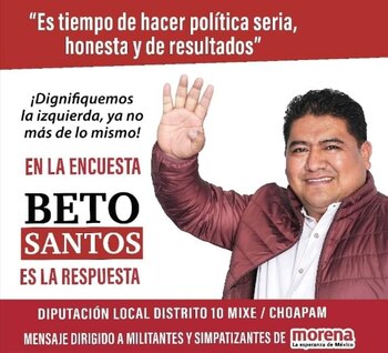 El candidato iba a contender