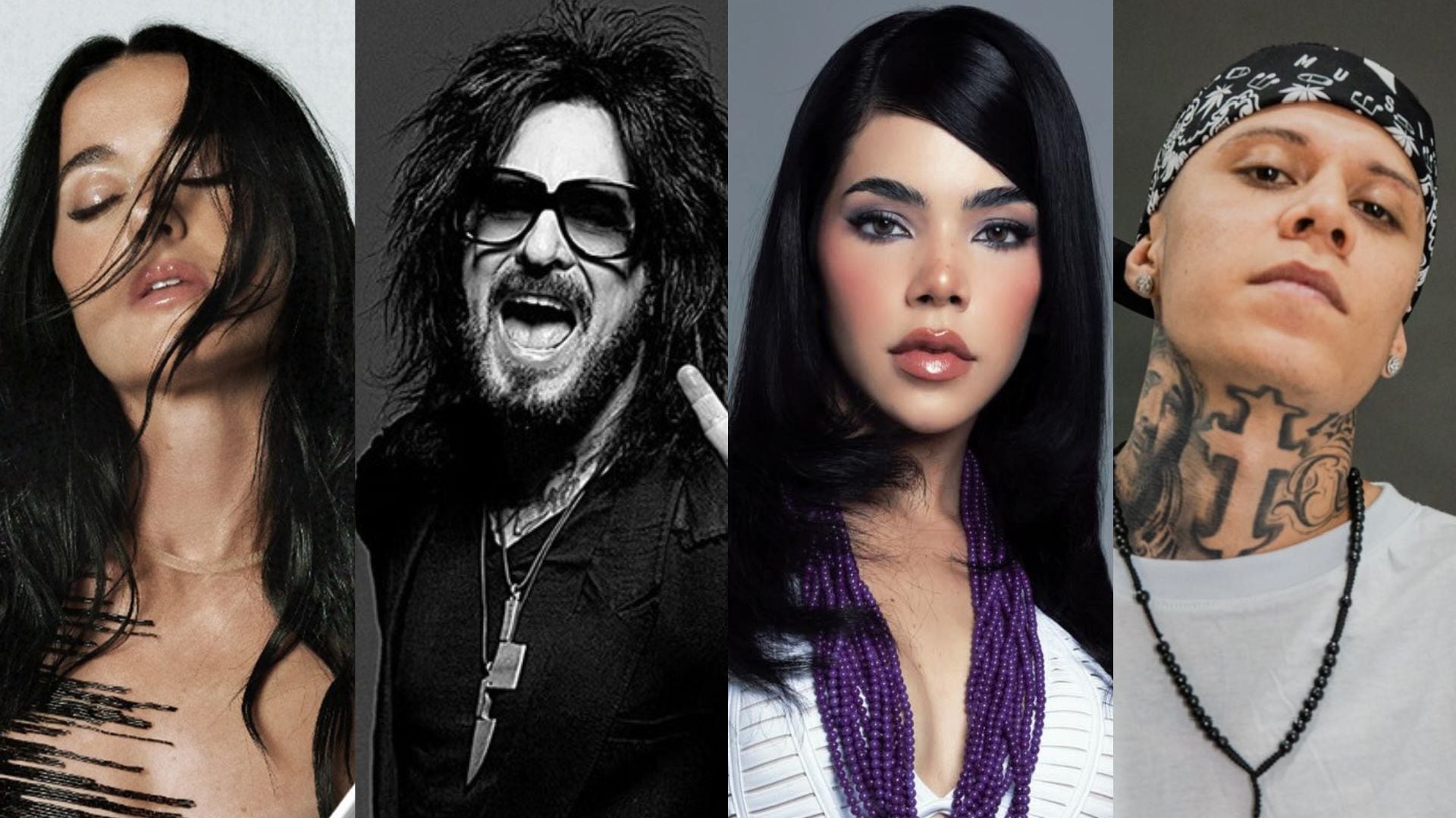 La Fenapo 2026 presentó su cartelera oficial con más de 20 conciertos gratuitos. (Facebook Katy Perry / Santa Fe Klan / Kenia Os / Mötley Crüe)