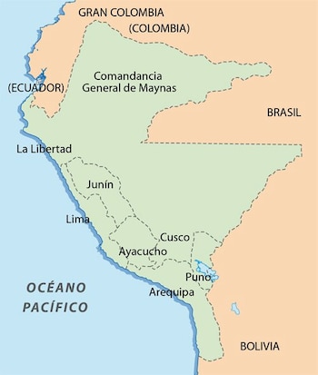 Mapa de Perú durante el virreinato. (Foto: Difusión/FB)