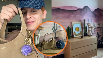 Kunno negó conocer el cuarto de Inti decorado por Ángela Aguilar, pero una foto prueba lo contrario