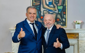El presidente de Uruguay, Yamandú Orsi, junto a Lula da Silva, reunidos en Nueva York (@YamanduOrsi)