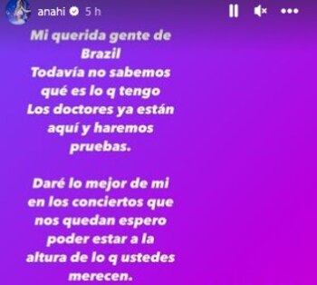 La cantante desconoce el motivo