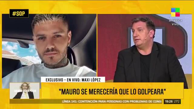 “Hay uno que sí se se merecería unos golpes, pero tampoco lo hice”, lanzó Maxi López en clara alusión a Mauro Icardi (SQP, América)