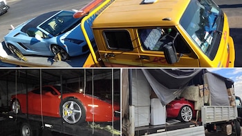 Autos de lujo secuestrados en la frontera