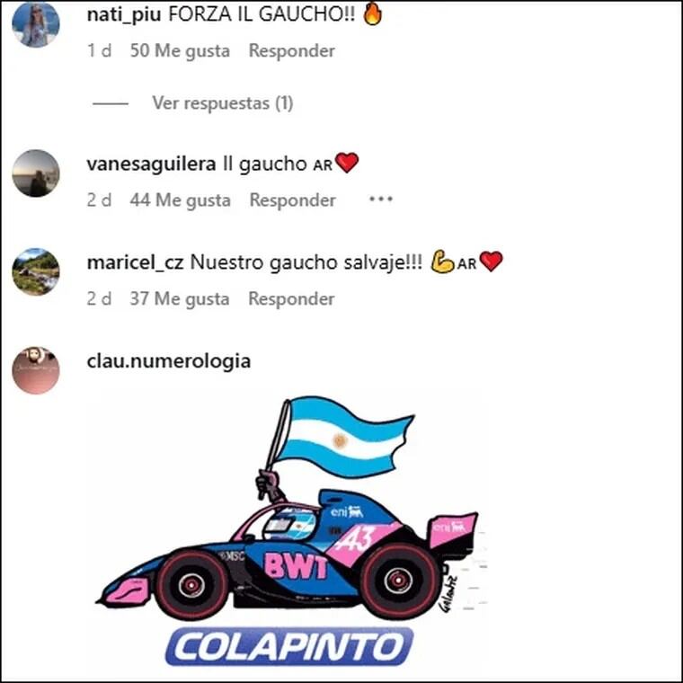 Las reacciones de los seguidores de Colapinto