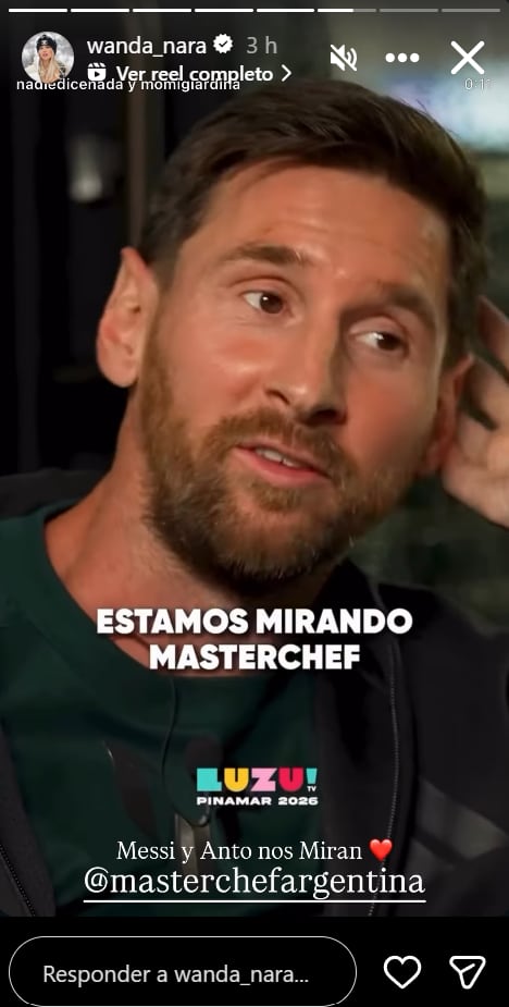 La reacción de Wanda Nara al enterarse que Lionel Messi y Antonela Roccuzzo ven MasterChef