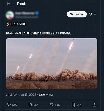 Otra de las publicaciones falsas