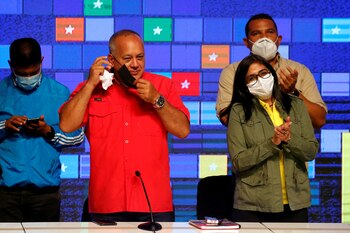 Diosdado Cabello y Delcy Rodríguez