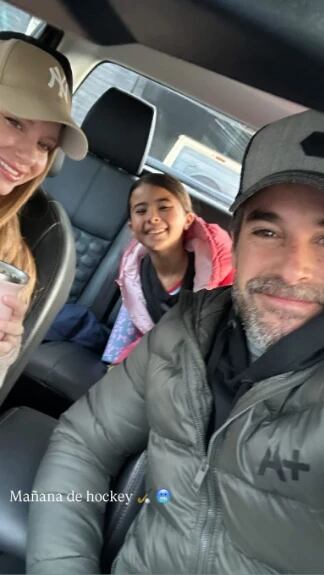Nico Cabré junto con su hija Rufina y Rocío Pardo afianzan día a día su vínculo