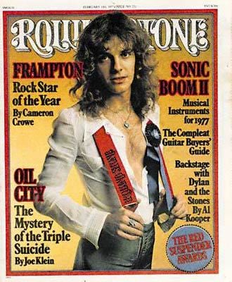 Peter Frampton en la portada de la revista Rolling Stone, nombrado