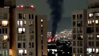 Incendio en una fábrica de