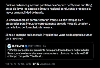 El presidente insinuó que Thomas