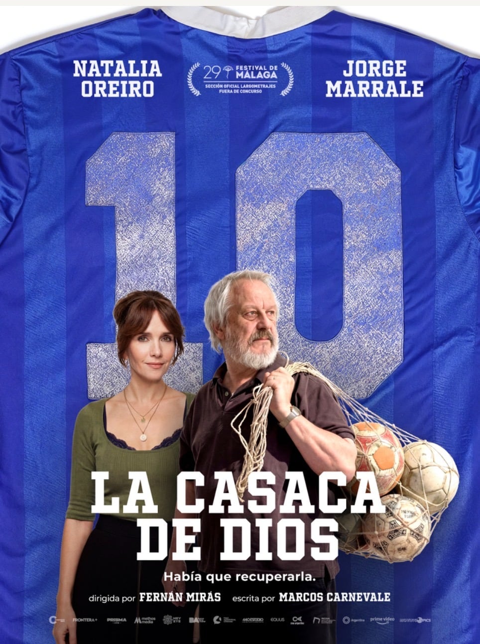 Natalia Oreiro y Jorge Marrale en el póster oficial de 'La Casaca de Dios', película presentada en el 29º Festival de Málaga. (Prisma)