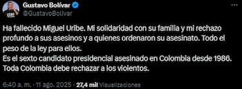 Pronunciamiento de Gustavo Bolívar sobre