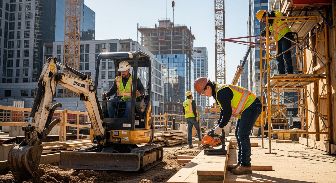 El sector de la construcción en Nueva York es el más mortífero del estado, con 55 muertes laborales reportadas en 2026 según la Oficina de Estadísticas Laborales (Imagen Ilustrativa Infobae)