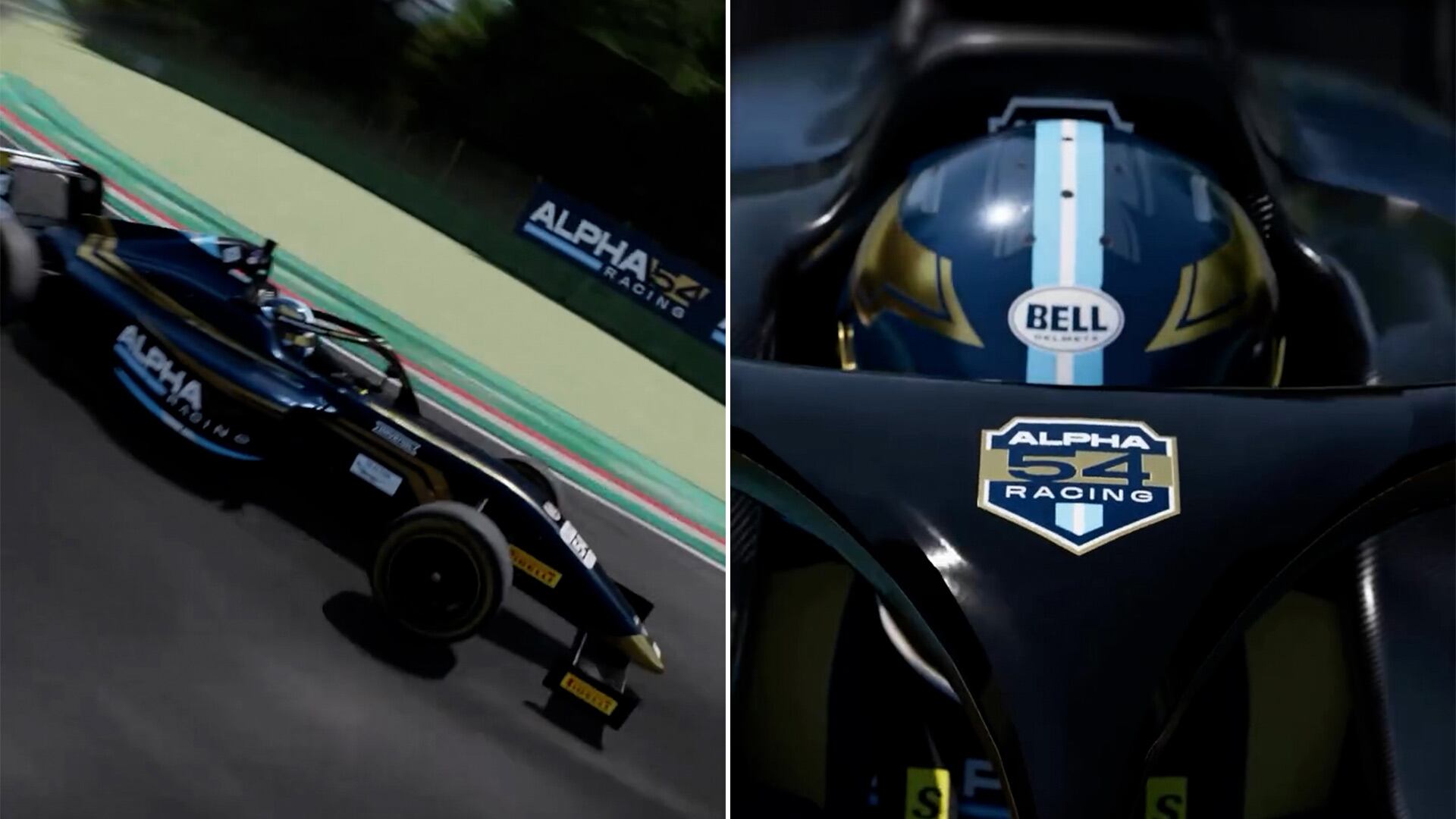 El perfil del auto y el escudo del equipo (@briccodesign)