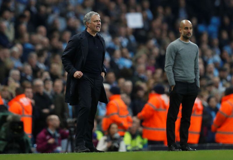 El antagonismo entre Guardiola y Mourinho se fue diluyendo tras sus etapas en España (REUTERS/Russell Cheyne)