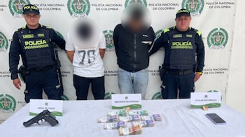 Plan candado en Bogotá permitió capturar a 2 presuntos fleteros. Uno de ellos había sido capturado hace 7 días - crédito Policía Metropolitana de Bogotá