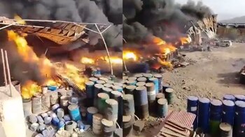 El fuego se elevó varios